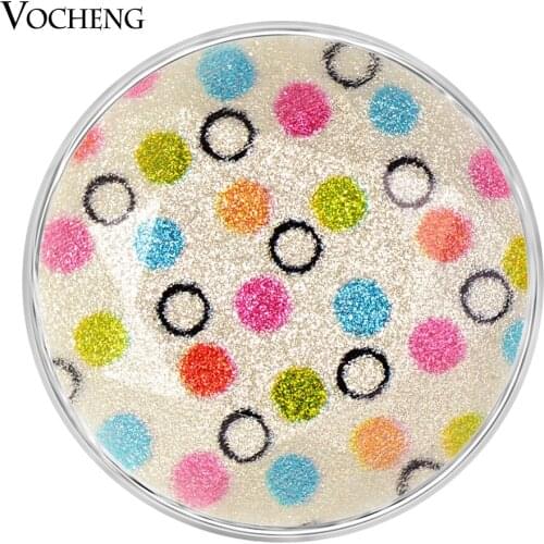Vocheng Resin Ginger Snap button Charms Copper Metal Base 18mm Snap button Charms Vn-1967
