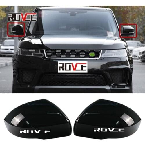 ROVCE Rearview Mirror Frame Mirror Frame For Land Rover Range Rover 13-20 Vogue 14-20 Sport Black
