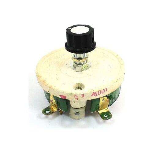 100W 5 Ohm Ceramic Wirewound Potentiometer Volume Control Disk Rheostat