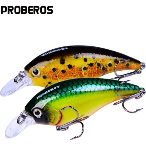 PROBEROS Fishing Lure 3"-7.6cm CrankBait Fishing Bait 10g Hard Lure Artificial Wobbler With 6# Hook Fishing Tackle
