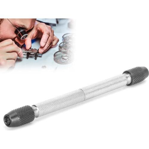 1Pc Watch Pin Vise Twisted Drill Bit Hand Drill Steel Hand Drill Tool Jewelry Watch Repairing Tool Accessory for Watchmaker 12cm