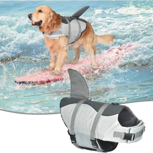 Dog Life Jacket Lifesaver Vest Shark Mermaid Swimsuit Safety Clothing Pet Supplies Shark Vests For Swimming Pool Beach Boating