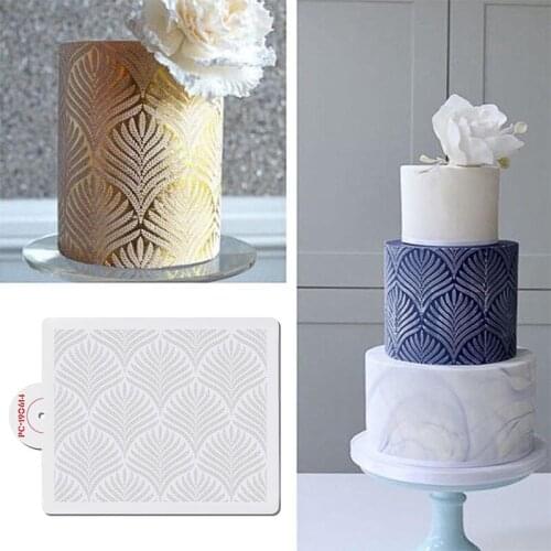 Wheat Spike Pattern Cake Stencil Plastic Lace Cake Boder Stencils Template DIY Drawing Mold Cake Decorating Tool Bakeware