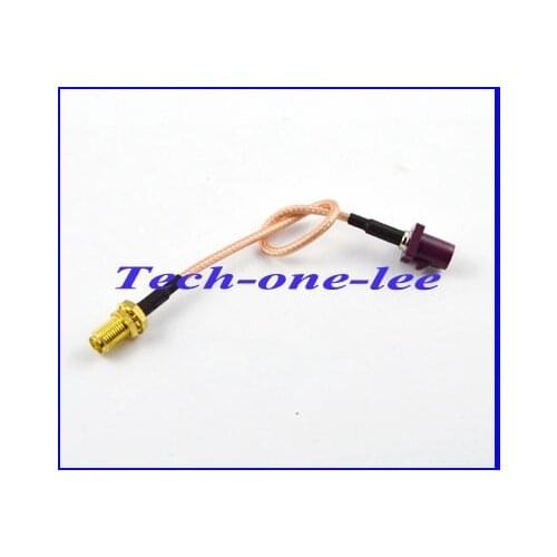 Free shipping (10pcs/lot) GSM antenna Extension cable Fakra D male to SMA female Jack plug connector pigtail cable RG316 15CM