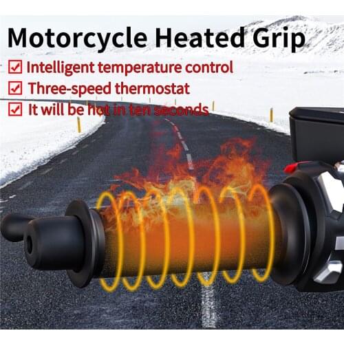 Waterproof Electric Heating Handle Cover Intelligent Temperature Control 3-Speed 12V Heating Handlebar Grip for Motorcycle
