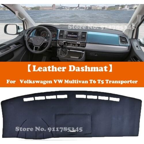 Suede Leather Dashmat Accessories Car-Styling Dashboard Cover Pad Dash Mat Sunshade For Volkswagen VW Multivan T6 T5 Transporter