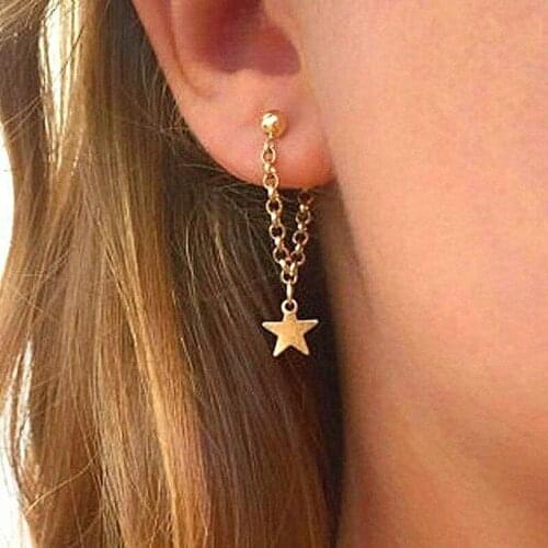 Korean Style Star Earring for Women Aesthetic Drop Stud Earrings Fashion Jewelry Accessorie 2021 Pendientes Kolczyki