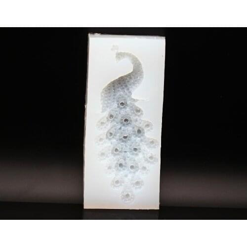 1pcs Peacock Shape Silicone Resin Liquid Mold Charms Pendant For DIY Jewelry Charms Jewelry Making