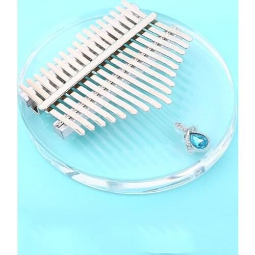 17 Keys Transparent Clear Thumb Piano Crystal Musical Instrument Tuning Hammer Carrying Bag Gifts For Kids Adults Professionals