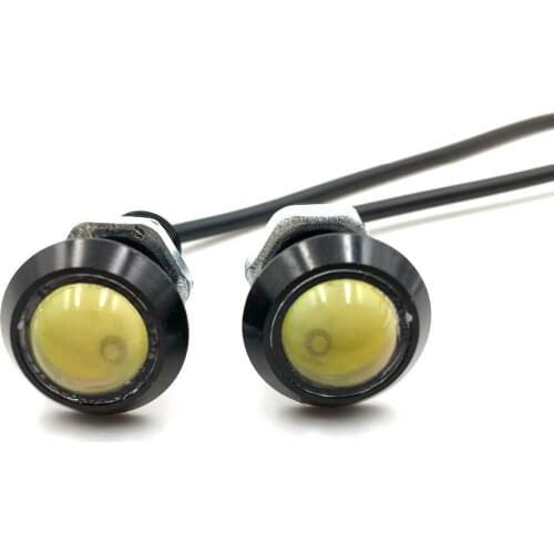 2pcs 18MM Ultra Thin LED Eagle Eye Daytime Running Lights 12v Backup Reversing Parking Signal Lamps White
