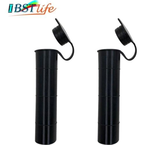 2 PCS IBST LIFE Black color 0 degree Fishing Rod holder Inner Sleeve Rod Pod Rubber Cap Tube Liner