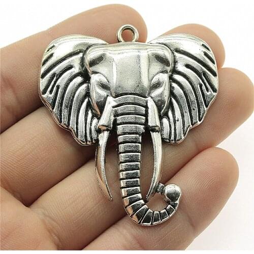 2pcs 54x47mm Elephant Pendants DIY Jewelry Findings Elephant Pendants Charm Elephant Pendants Jewelry Accessories