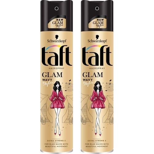 Taft Glam Waves-Charming Waves Hair Spray x 2 Pcs