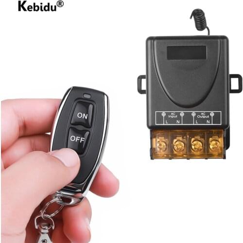 433Mhz RF Relay Wireless Remote Control Switch AC 220V 1CH 30A Receiver Module & 2 Button Remote Control For Water Pump