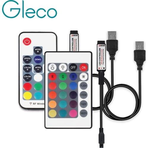 5V USB RGB controller RF remote / IR Remote /mini 3key RGB controller for USB LED Strip RGB 5050