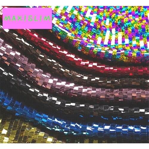 3 * 9MM Strip Sequin Fabrics Shiny Sequins Embroidery Mermaid Dance Dress Sparkly Fabric for DIY Dress/Cushion/Clothes Wide130cm