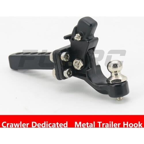 RC Car Parts Metal Tow Hook Drop Hitch Trailer Hook Rescue Buckle Decorations 1/10 Crawler TRX4 SCX10 90046 Upgrade Accessories