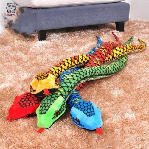 BOLAFYNIA Children Plush Stuffed Toy Baby Kids Toy for Christmas Birthday Gift Snake Evil funny props