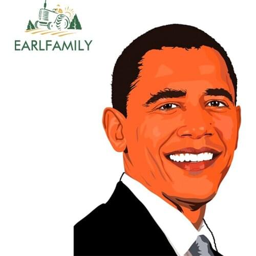 EARLFAMILY 13cm x 9.5cm for OBAMA Vinyl Car Stickers Car Styling Decal Funny Custom Printing Waterproof Suitable for GTR EVO