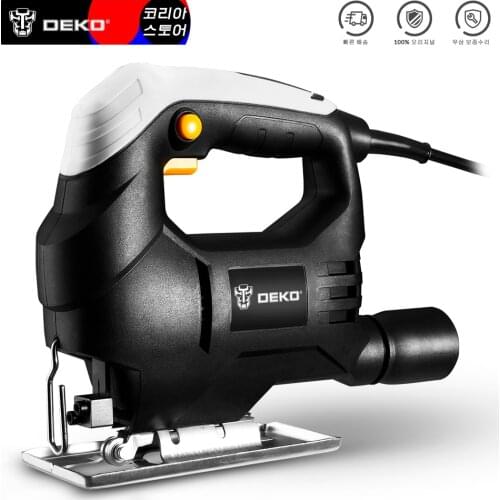 DEKO 350W Jig Saw Convenient Continuous Mode Electric Saw with 1pc Blade, Allen Wrench 2pcs Carbon Brushes Jigsaw Power Tools