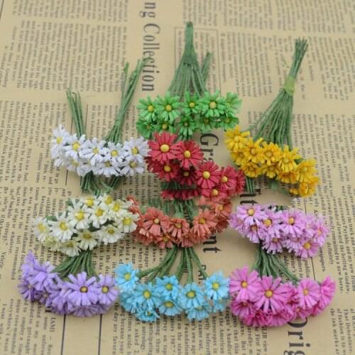 Artificial flowers Fake flowers simulation flowers small bouquet of silk mini Gerbera daisies small DIY materials wholesale deco