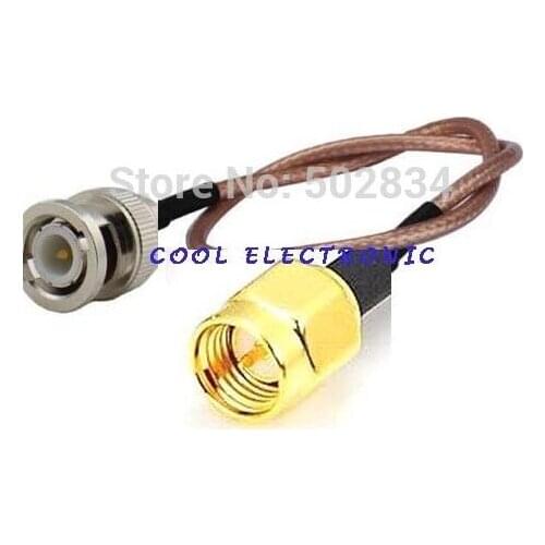20pcs BNC Plug Male to SMA RP SMA RP-SMA Female male Pigtail Connector cable RG316 15cm