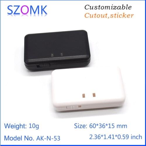 1 piece 60*36*15mm hot selling szomk bluetooth receiver plastic control enclosure pcb housing abs plastic box electronics casing