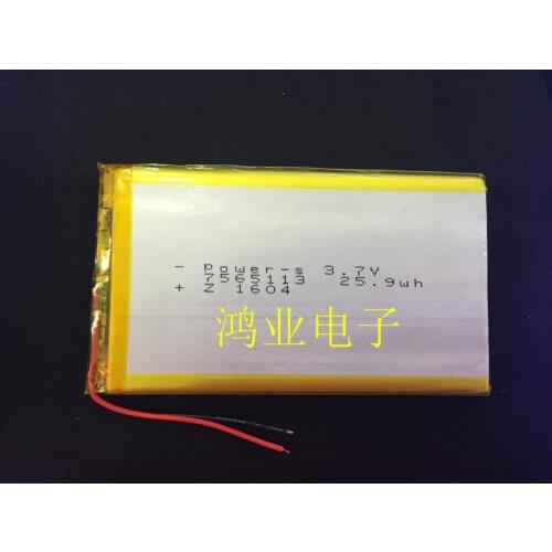 High capacity 3.7V polymer lithium battery 7565113P 7566113P 7000MAH mobile power etc. Rechargeable Li-ion Cell