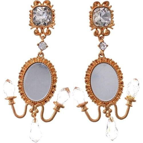 Fashion European and American Extravagant baroque crystal chandelier earring exaggerated ear ornaments retro long earring