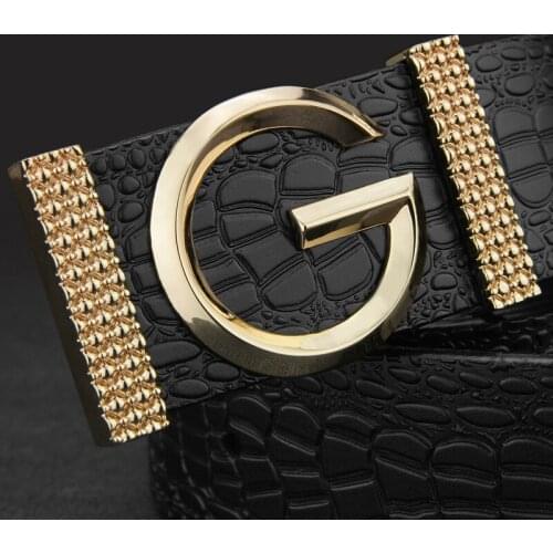 Fashion G letter buckle luxury brand Cowskin Waist Strap high quality genuine leather designer mens belts handsome cowboy belt