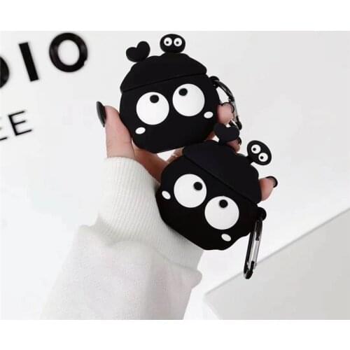 Cartoon Cute Coal Ball Earphone Case Cover for Airpods 1 2 Pro Silicone Wireless Bluetooth Headphone Cover for Airpods Pro Case
