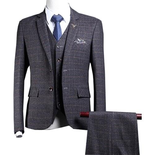 Mens Fashion Brand Blazer Britishs Style casual Slim Fit suit jacket male coat plus suit size S-5XL custom suit
