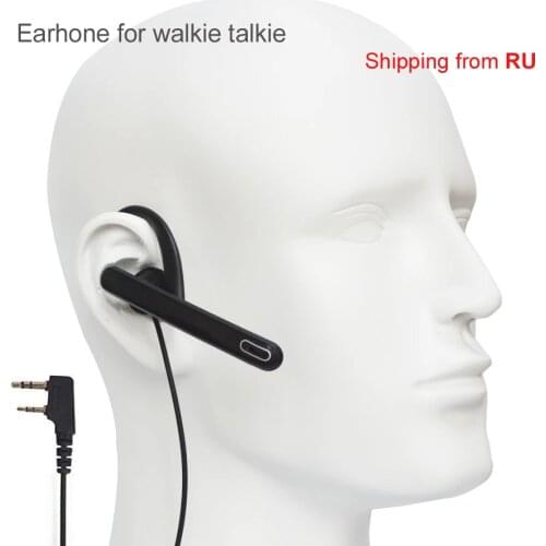 New Ear rod headphones 2 Pin Ear Bar Earpiece Mic PTT Mic Tactical Headset for Walkie Talkie Radio uv-5r BF-888S UV-82 UV-8D