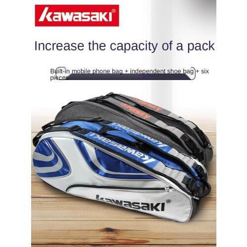 Original Kawasaki tennis bags sport accessories men women badminton racket bag Sports backpack athletic bag