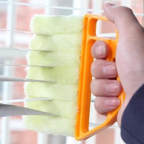 Useful Microfiber Window Cleaning Brush Air Conditioner Duster Cleaner with Washable Venetian Blind Brush Clean Cleaner