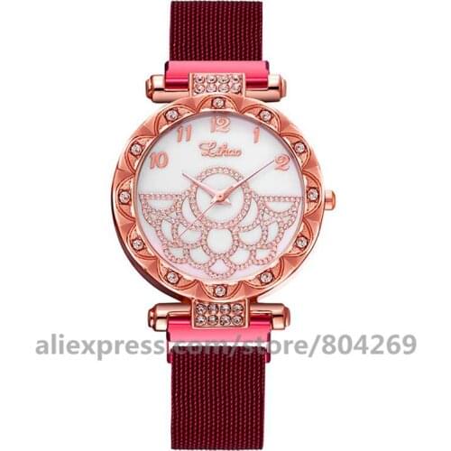 Hot Casual Men Sport Quartz Watch Rhinestone Relogio Masculino Flower Casual Clock 920468