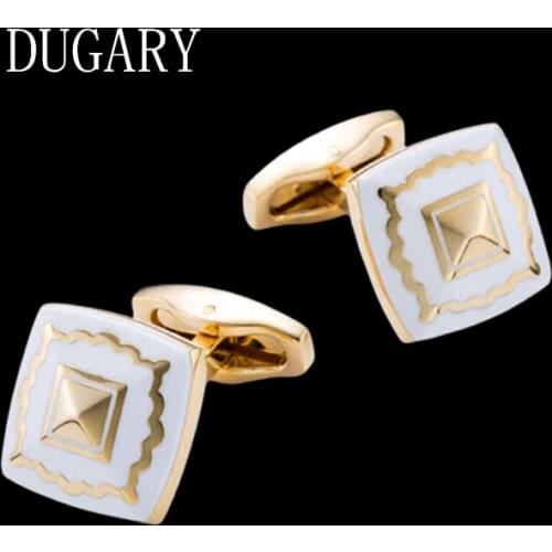 DUGARY Luxury shirt cufflinks for mens Brand cuff buttons cuff links gemelos High Quality Square wedding abotoaduras Jewelry
