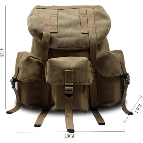 M14 Washed Canvas Backpack Retro Backpack Large Capacity High Quality