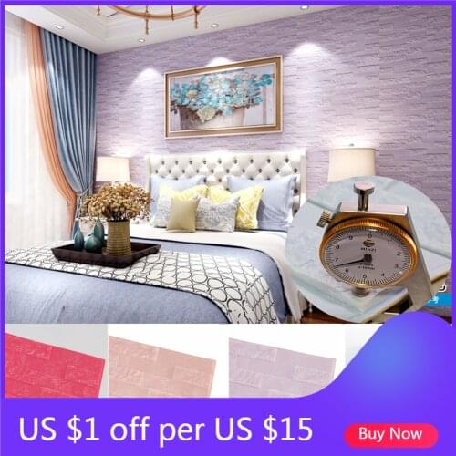 DIY Self Adhesive 3D Brick Wall Stickers Living Room Decor Foam Waterproof Panels Covering Wallpaper for TV Background Kids Room
