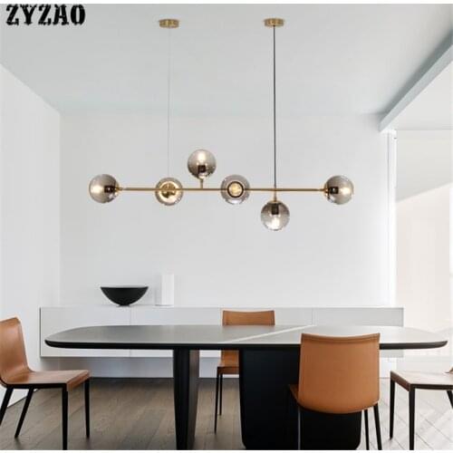 Nordic Designer Molecular Pendant Lights Restaurant Living Room Restaurant Dining Room Glass Pendant Lamp Home Deco Hanging Lamp