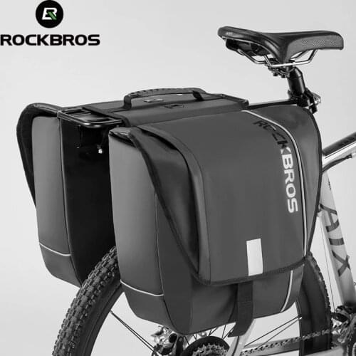 ROCKBROS 30L Bicycle Luggage Bag Bike Trunk Bag Back Seat Bag Travel Bags Motorcycle Bicycle Saddle Rear Rack Cycling Bags