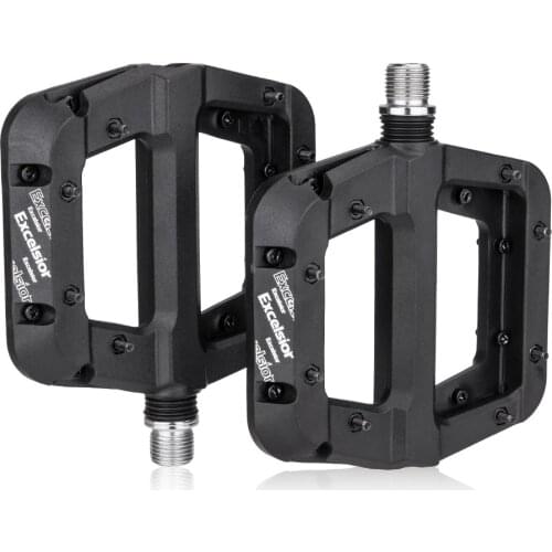 MTB Bike Pedals Non-Slip Mountain Bike Pedals Platform Nylon fiber Bicycle Flat Pedals 9/16 Inch Bicycle Accessories