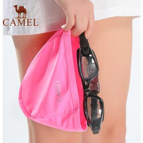 CAMEL Swimming Cap Women Men Fashion Sun Protection Hood Cute Children Couple Sports Accessories Waterproof Шапочка для купания