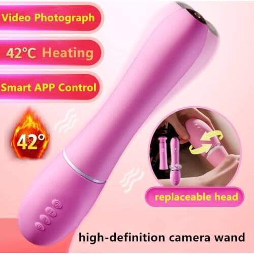 Wifi Mini Camera Vagina Vibrator Mobile Phone APP Control Dildo Vibrator Heating Body Massager Orgasm Sex Toys for Women Couples