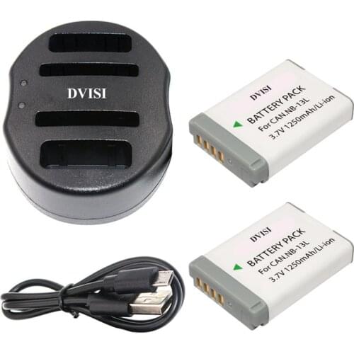 2pcs NB-13L NB 13L NB13L Battery+USB Dual Charger for Canon PowerShot G5 X G5X G7 X G7X G9 X G9X. Digital Camera Battery