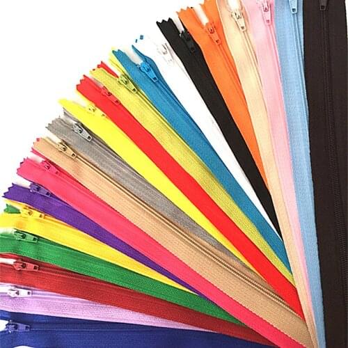 20pcs 50cm Nylon Coil Zippers For Tailor Sewing Crafts Nylon Zippers Bulk Handicrafts And Sewing Supplies
