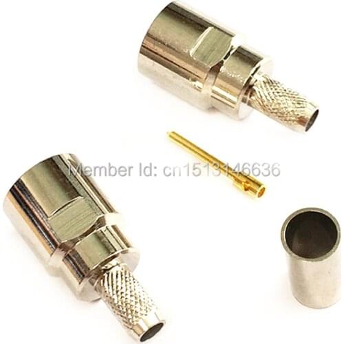1pc FME Male Plug RF Coax Convertor Connector Crimp RG58 RG142 RG400 LMR195 Cable Straight Nickelplated NEW wholesale