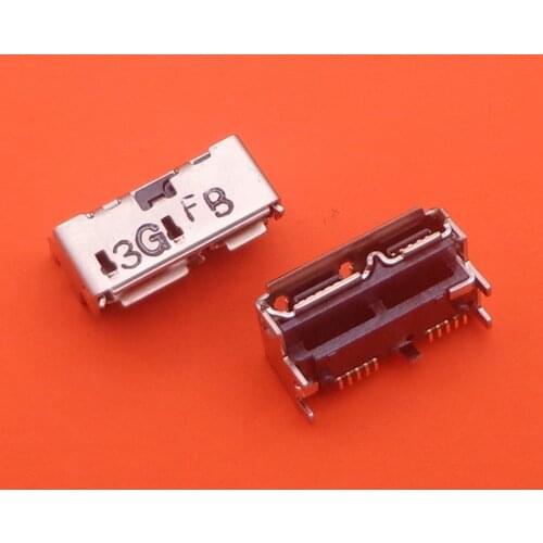 1pc Micro USB 3.0 10pin Female Socket Receptacle Board Mount SMT Type 5.2mm Height connector USB Hard Disk