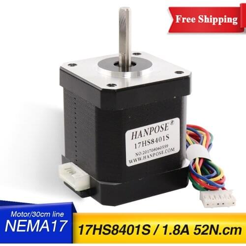 10pcs 1.8A Nema 17 42BYGH 1.7A (17HS8401S) motor for CNC XYZ Stepper Motor For 3D printer 4-lead 48mm