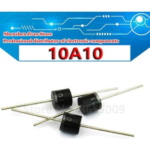 10PCS 10A10 R-6 DIP 10A 1000V 10a10 electrical Axial Rectifier Diode NEW